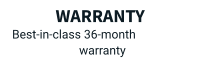 Warranty Best-in-class 36-month warranty